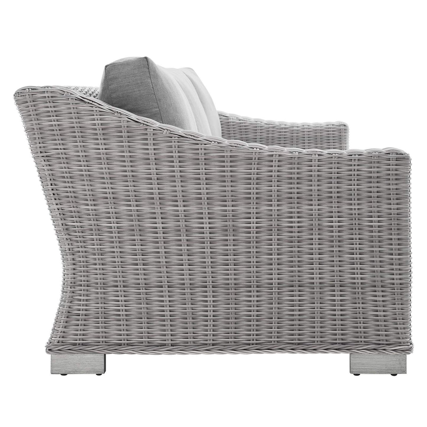 kitchen and dining room sets | CasaFoyer Conway Outdoor Patio Sunbrella Wicker Rattan 4-Piece Furniture Set | Stylish & Comfortable | UV-Resistant | Light Gray | Assembly Required | casafoyer.myshopify.com