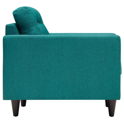 ottomans | CasaFoyer Empress Upholstered Armchair | Elegant Design | Tufted Buttons | Luxurious Cushions | Teal | casafoyer.myshopify.com