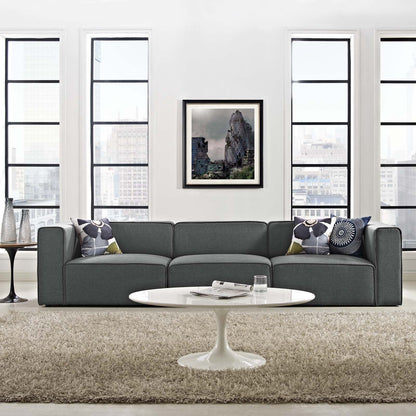 kitchen and dining room sets | CasaFoyer Mingle 3 Piece Upholstered Fabric Sectional Sofa Set | Gray: Spacious | Ample Seating | Dense Foam Padding | Adjustable | High-Quality Polyester Fabric | Elegant Piping | Sturdy Plastic Legs | Ideal for Modern Decor | casafoyer.myshopify.com