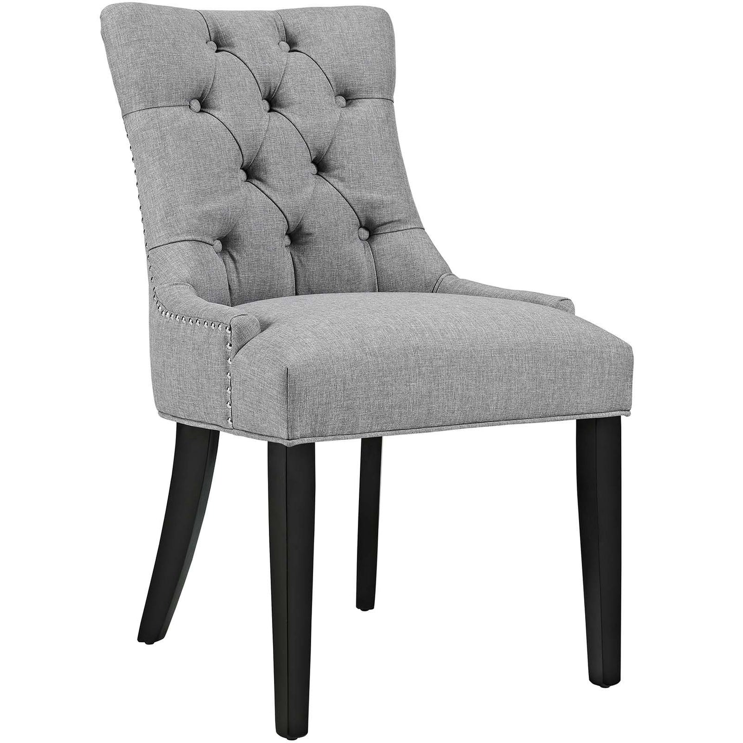 home office desk chairs | CasaFoyer Regent Dining Side Chair Set of 2 | Nostalgic Era Design | Tufted Buttons | Nailhead Trim | Plush Seat | Polyester Fabric | Non-Marking Foot Caps | Tapered Wood Legs | casafoyer.myshopify.com