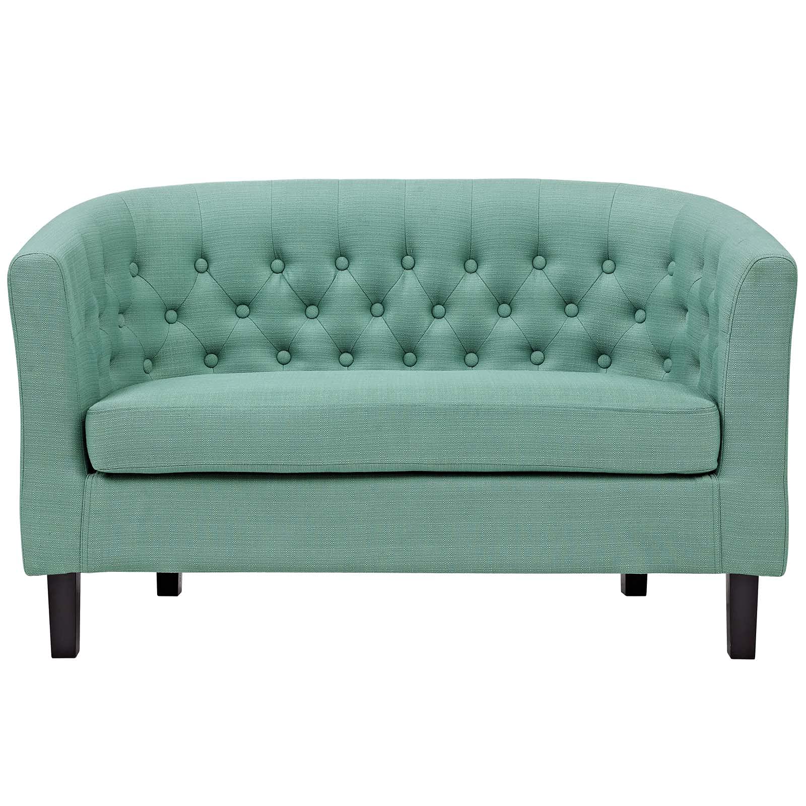 sofas | CasaFoyer Prospect Loveseat | Timeless Luxury & Modern Aesthetics | Chesterfield Design | Button Tufting | Elegant Curves | Espresso Stained Legs | Foam Padding | Polyester Fabric | Cozy Lounge Piece | casafoyer.myshopify.com