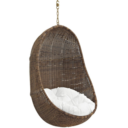 patio bistro sets | CasaFoyer Bean Swing Chair | Luxurious Synthetic Rattan Weave | All-Weather Cushion | Adjustable Steel Chain | Patio, Backyard, Porch, Poolside | Weather & UV Resistant | Includes 1 Swing Chair | casafoyer.myshopify.com