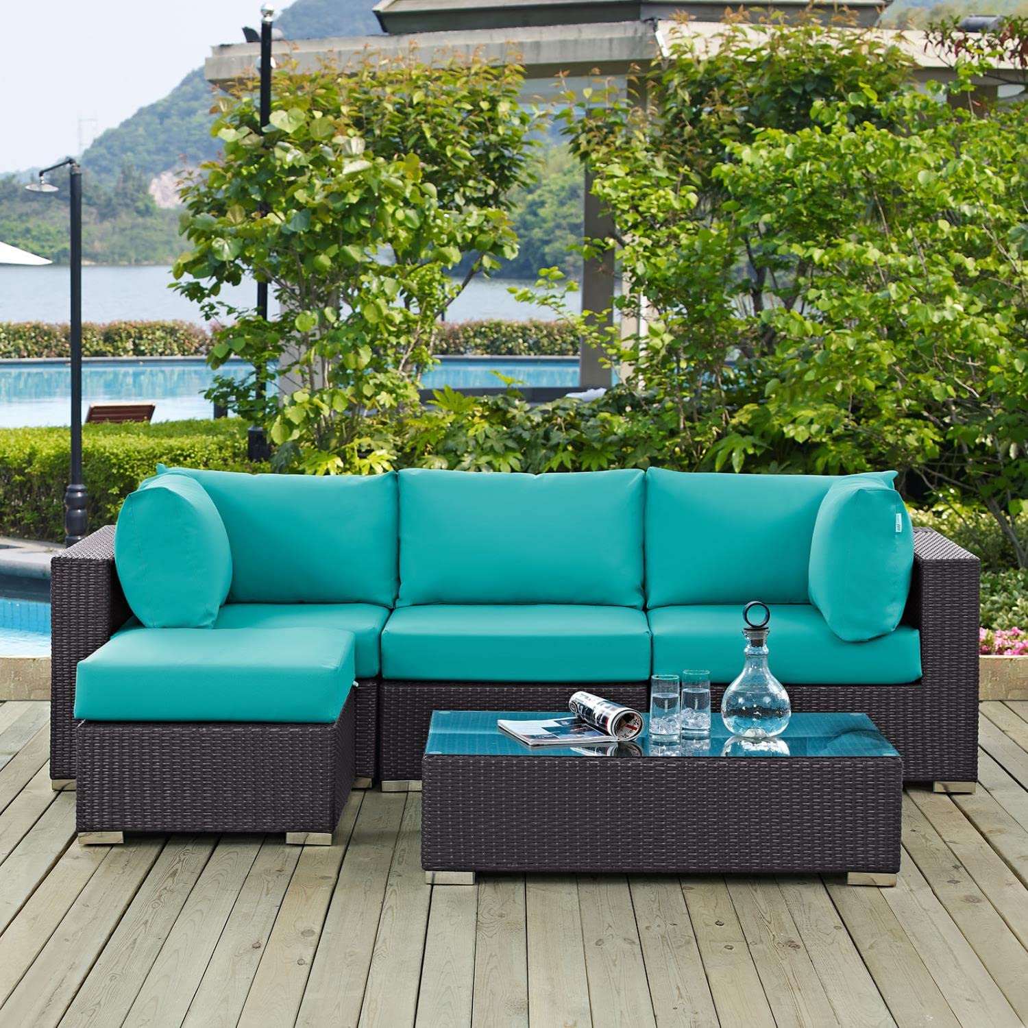 kitchen and dining room sets | CasaFoyer Convene Outdoor Sectional Set | Durable Rattan Weave | Weather-Resistant Cushions | Versatile & Spacious Patio Furniture | casafoyer.myshopify.com