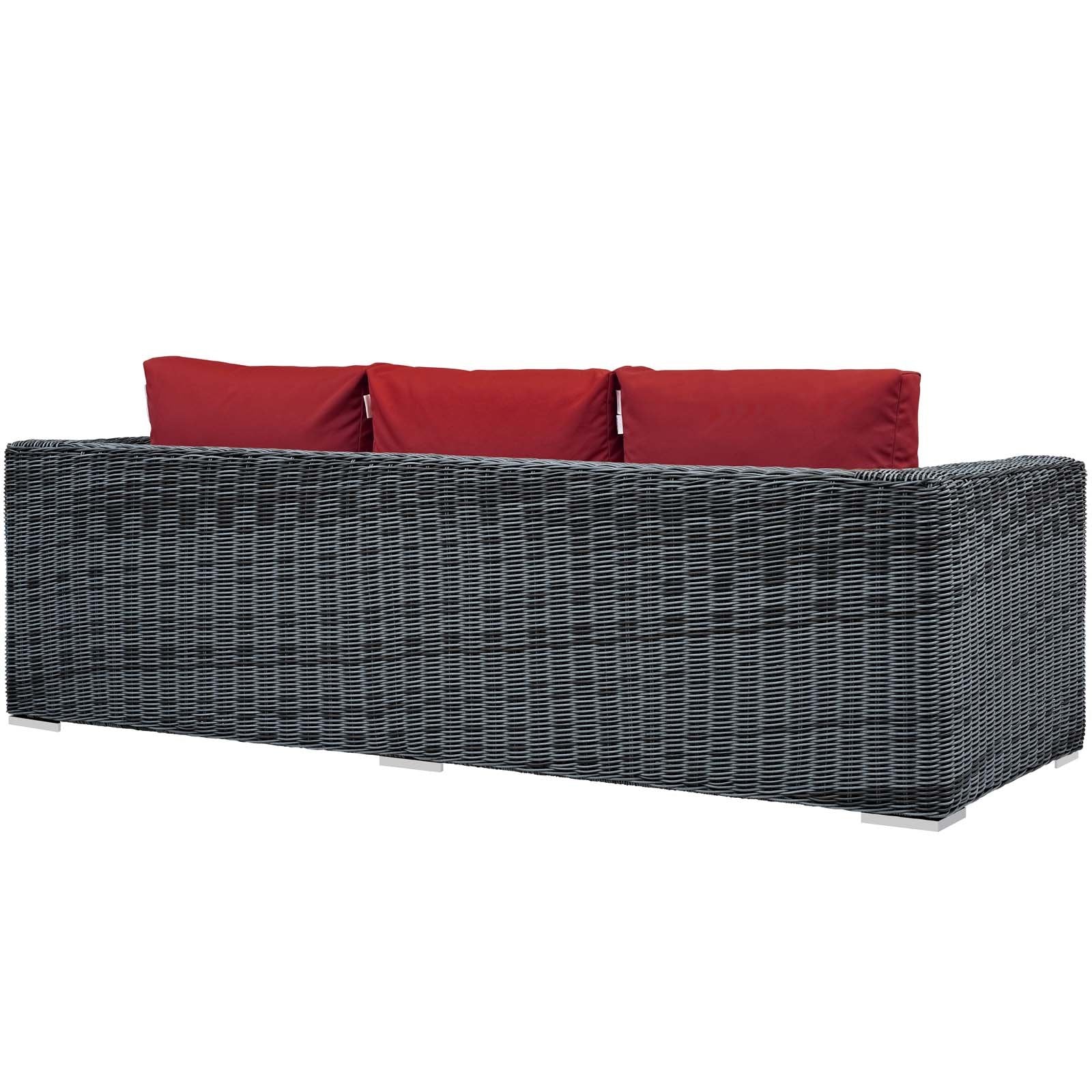 sofas | CasaFoyer Summon Outdoor Patio Sofa | Two-Tone Rattan | Sunbrella Cushions | Aluminum Frame | Ultimate Outdoor Comfort | Ideal for Patio, Backyard, Poolside | casafoyer.myshopify.com