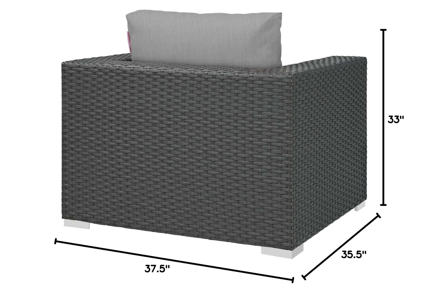 Patio Furniture Sets | Sojourn Outdoor Patio Arm Chair | Sturdy & Versatile | Sunbrella Cushions | UV Resistant | Powder-Coated Aluminum Frame | casafoyer.myshopify.com
