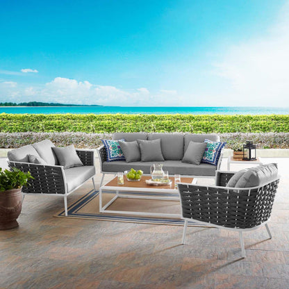 kitchen and dining room sets | CasaFoyer Stance Outdoor Collection | Modern Design | Aluminum Frame | Waterproof Cushions | 6-Piece Set | casafoyer.myshopify.com
