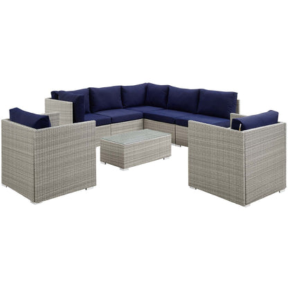 patio bistro sets | CasaFoyer Marina Teak Wood Outdoor Patio Furniture Sofa Sectional Set | Luxury | Durable | All-Weather Cushions | Modern Design | Easy Assembly | casafoyer.myshopify.com