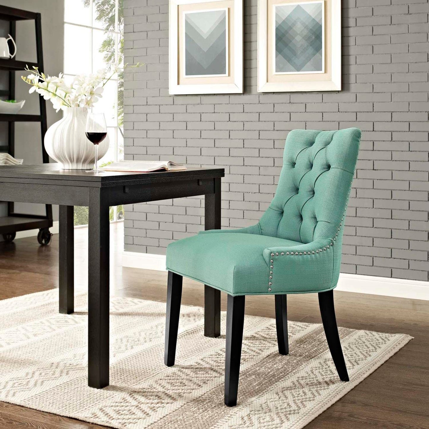 home office desk chairs | CasaFoyer Regent Tufted Button Upholstered Fabric Parsons Dining Chair | Elegant & Comfortable | Foam Padding | Non-Marking Foot Caps | Perfect for Dining, Living, or Office | casafoyer.myshopify.com