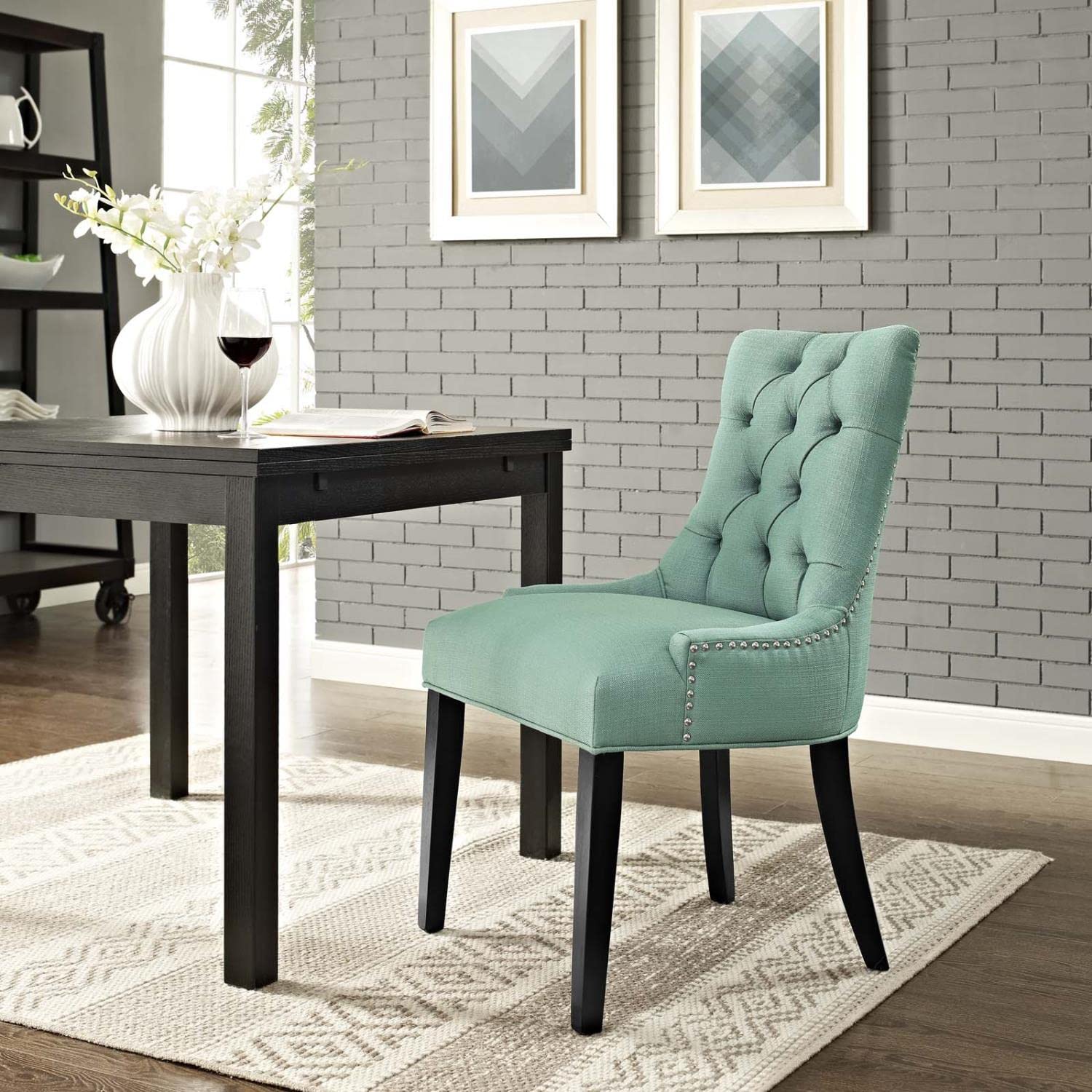 home office desk chairs | CasaFoyer Regent Tufted Button Upholstered Fabric Parsons Dining Chair | Elegant & Comfortable | Foam Padding | Non-Marking Foot Caps | Perfect for Dining, Living, or Office | casafoyer.myshopify.com