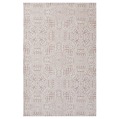 Carpet & Rugs | CasaFoyer Javiera Contemporary Moroccan Area Rug | Modern Design | Soft Polyester Microfiber | Durable Jute Bottom | Non-Shedding | Stain-Resistant | Easy to Clean | 5x8 | Ivory & Cameo Rose | casafoyer.myshopify.com