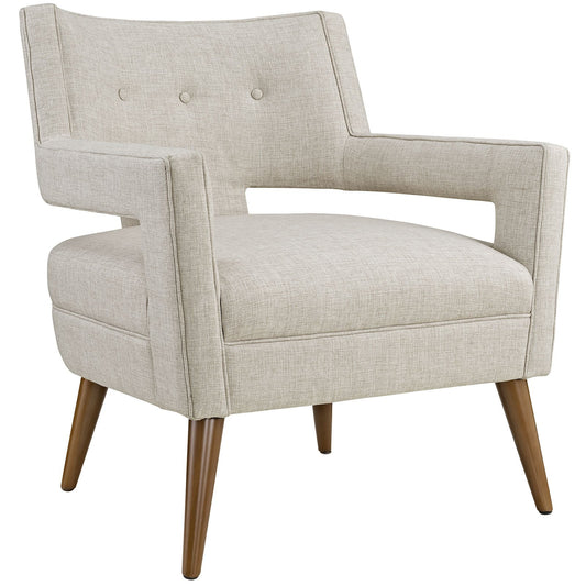 home office desk chairs | CasaFoyer Sheer Armchair | Mid-Century Modern Design | Soft Polyester Upholstery | Button Tufting | Cherry-Stained Wood Legs | 440 lbs Weight Capacity | casafoyer.myshopify.com