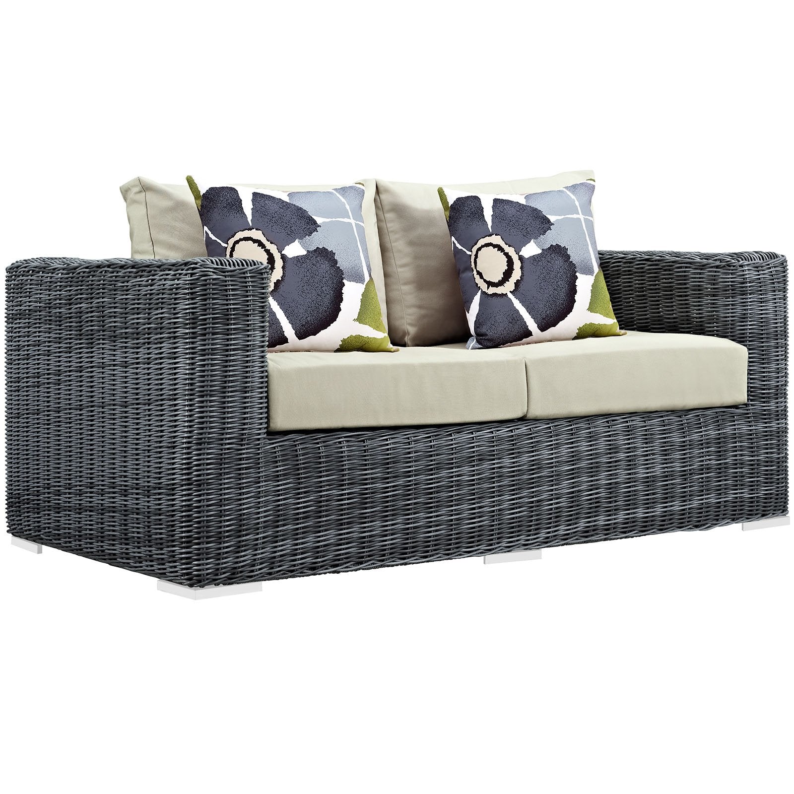 kitchen and dining room sets | CasaFoyer Summon Outdoor Patio Sectional Sofa Set | Two-Tone Rattan | Sunbrella Cushions | UV Protection | Aluminum Frame | Complete 5 Piece Furniture Ensemble | casafoyer.myshopify.com