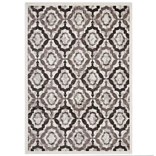 Carpet & Rugs | CasaFoyer Kalinda Rustic Vintage Moroccan Trellis Area Rug | Durable, Stain-Resistant | 5x8 Size | Brown, Beige, Ivory | Enhance Your Space with Style | casafoyer.myshopify.com