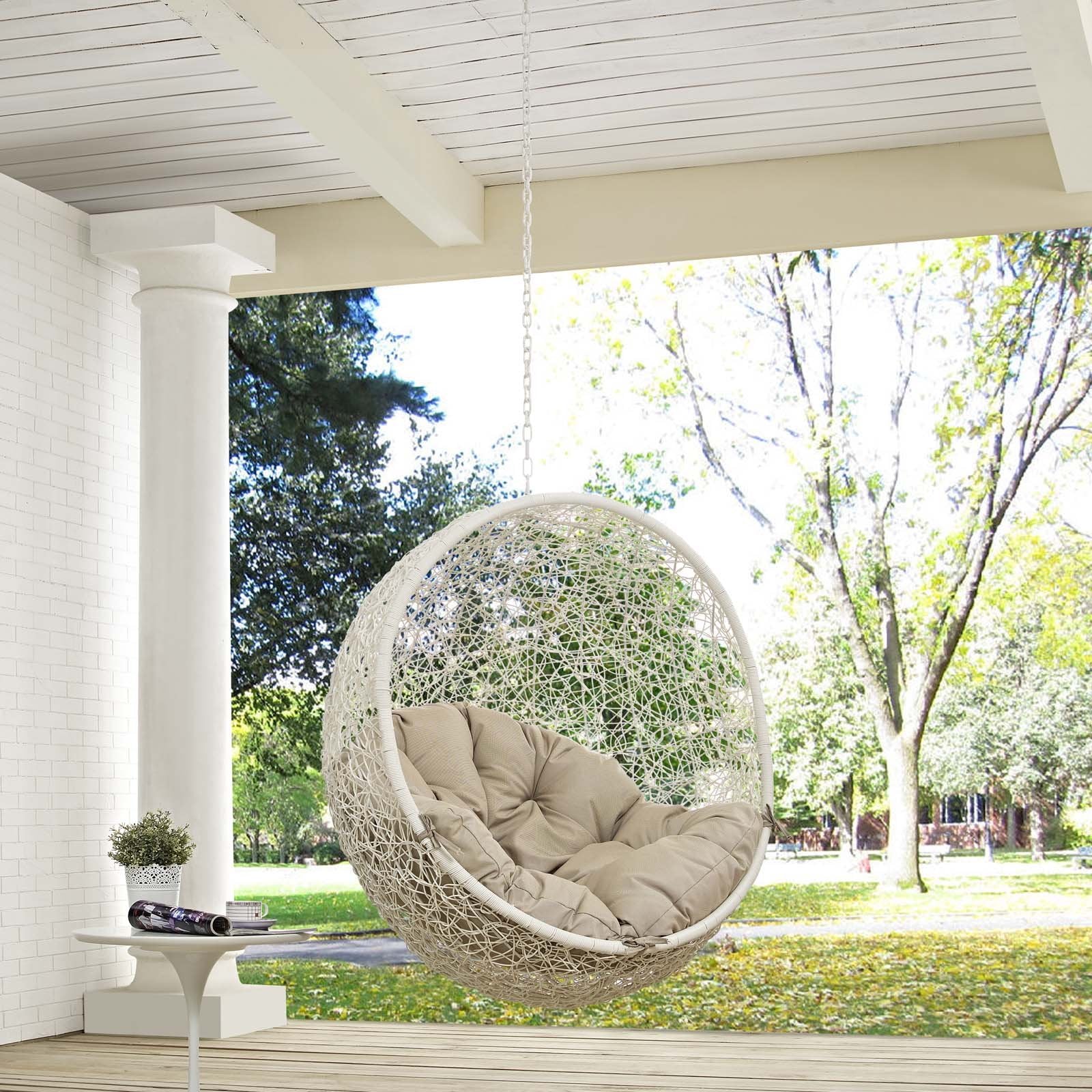 porch swings | Ergode Hide Outdoor Patio Swing Chair | Tranquil Island Escape | Plush Cushion | Weather & UV Resistant | Sturdy Steel Frame | Indoor/Outdoor Lounge Furniture | casafoyer.myshopify.com