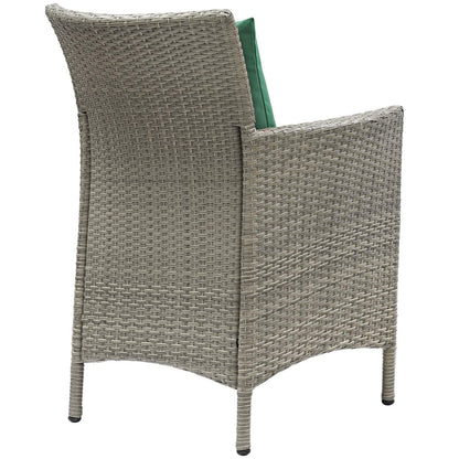 patio bistro sets | CasaFoyer Conduit Outdoor Patio Dining Arm Chair Set of 4 | Transitional Style | Durable Aluminum Frames | UV-Resistant Wicker Rattan | Comfortable Cushions | casafoyer.myshopify.com
