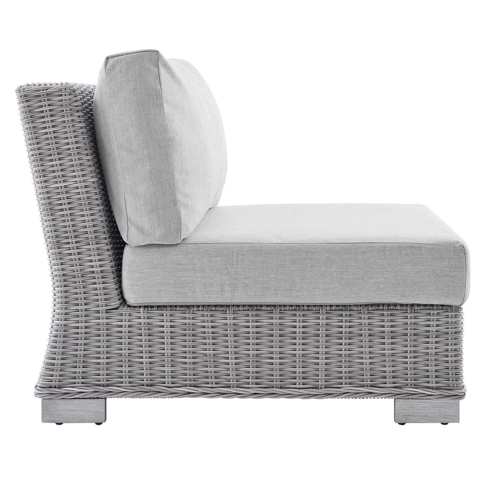 kitchen and dining room sets | CasaFoyer Conway Outdoor Patio Sunbrella Wicker Rattan 6-Piece Furniture Set | Light Gray | UV-Resistant | Water-Resistant | Comfortable Cushions | Durable Frame | casafoyer.myshopify.com