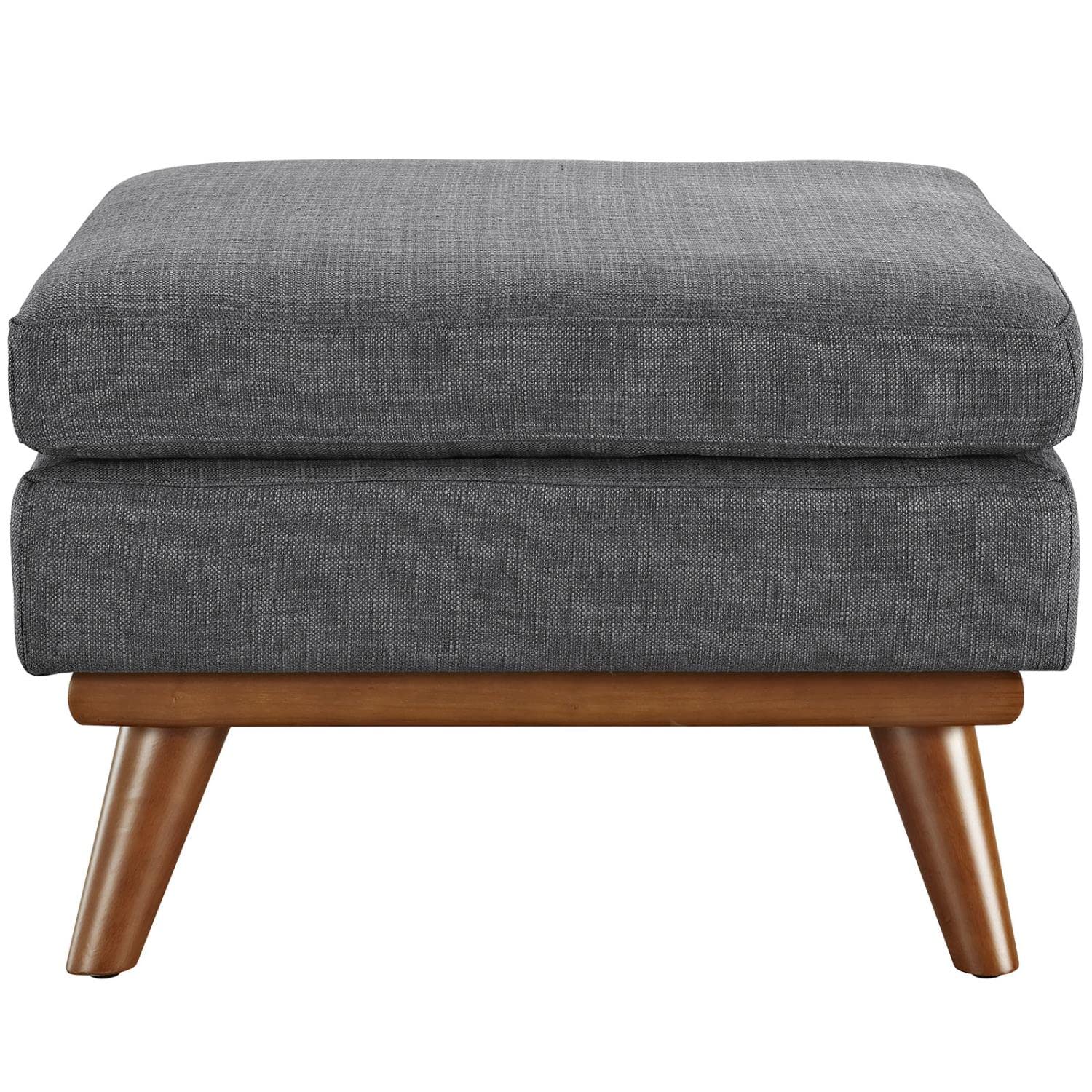 ottomans | CasaFoyer Engage Ottoman | Plush Cushion | Sturdy Rubberwood Frame | Ideal for Lounging, Coffee Time, and Conversations | Enhance Your Home | Gray | casafoyer.myshopify.com