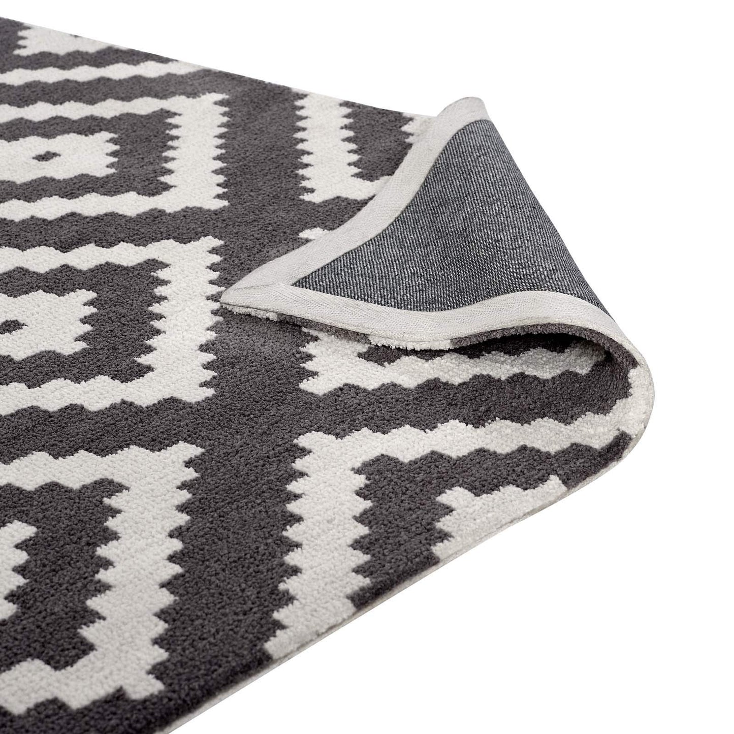 area rugs | CasaFoyer Alika Abstract Diamond Trellis Area Rug | Modern Design | Soft Polyester Microfiber | Durable Jute Bottom | Stain Resistant | Easy to Maintain | 5x8 | Ivory and Charcoal | casafoyer.myshopify.com