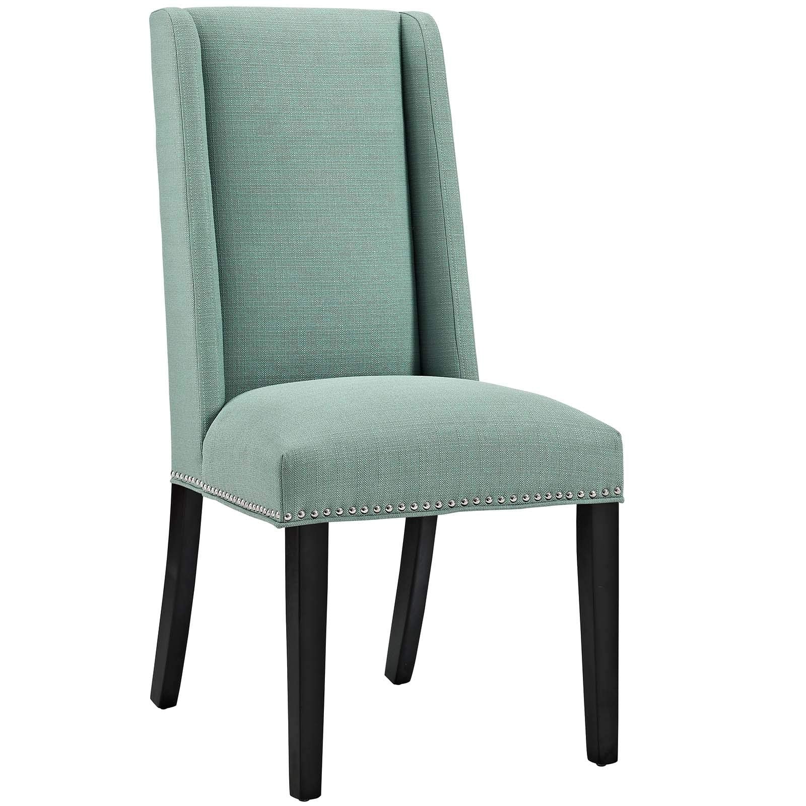 home office desk chairs | CasaFoyer Baron Dining Chair Set of 4 | Opulent Upholstered Seats | Nailhead Trim | Solid Wood Frame | Non-Marking Foot Glides | Perfect for Contemporary Dining | casafoyer.myshopify.com