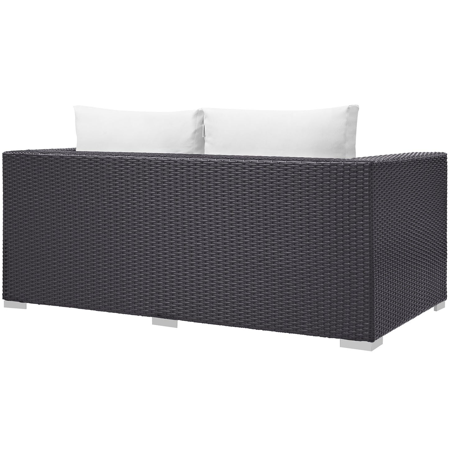 Patio Furniture Sets | Convene Outdoor Sectional Loveseat | Durable Rattan & Aluminum Frame | Weather-Resistant Cushions | Ideal for Patio, Backyard, Poolside | casafoyer.myshopify.com