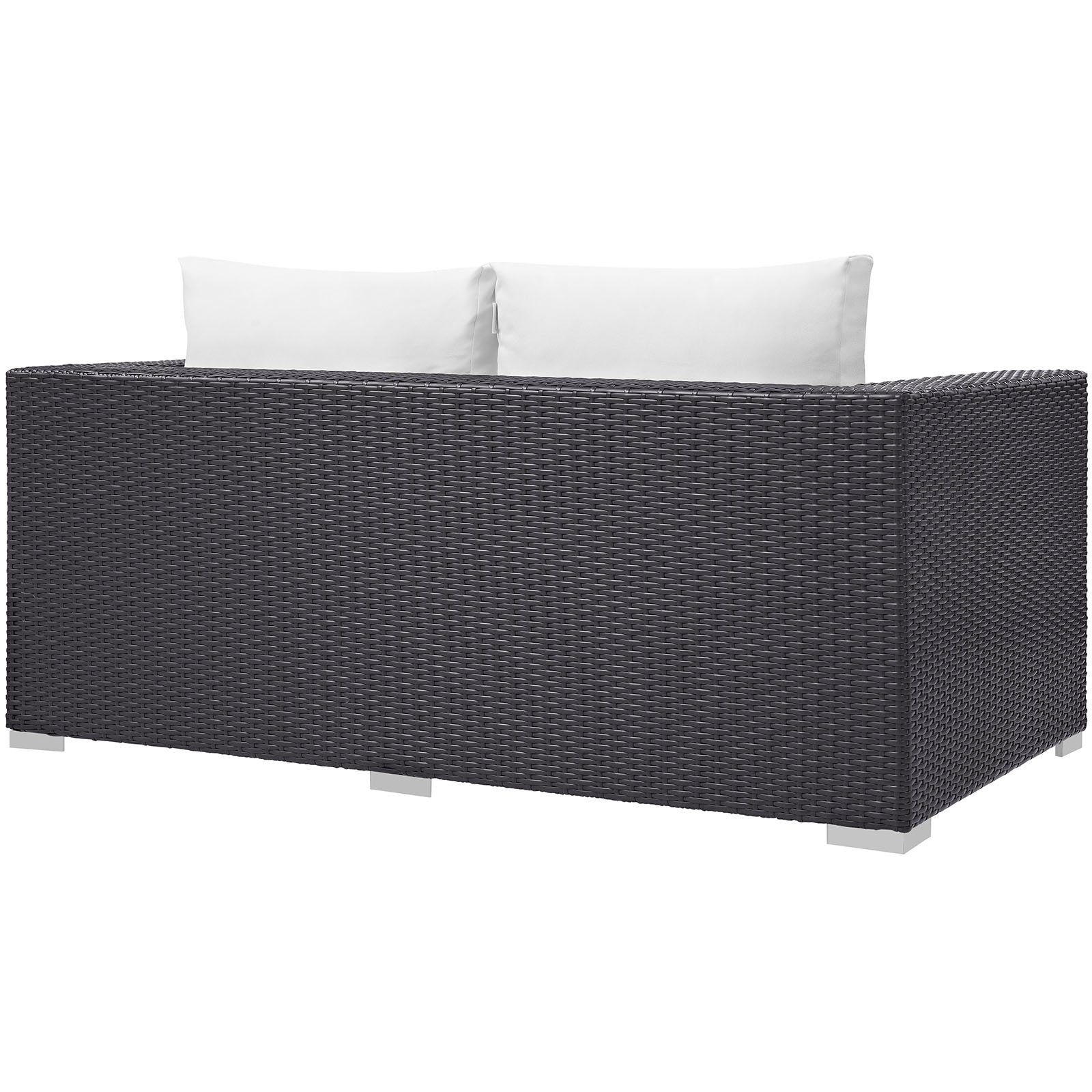 Patio Furniture Sets | Convene Outdoor Sectional Loveseat | Durable Rattan & Aluminum Frame | Weather-Resistant Cushions | Ideal for Patio, Backyard, Poolside | casafoyer.myshopify.com