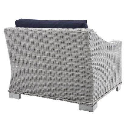 patio bistro sets | CasaFoyer Conway Outdoor Patio Wicker Rattan Left-Arm Sectional Sofa Chair | Light Gray | UV-Resistant | Modular Design | Powder-Coated Aluminum Frame | Sunbrella Cushions | 300 lb Weight Capacity | casafoyer.myshopify.com