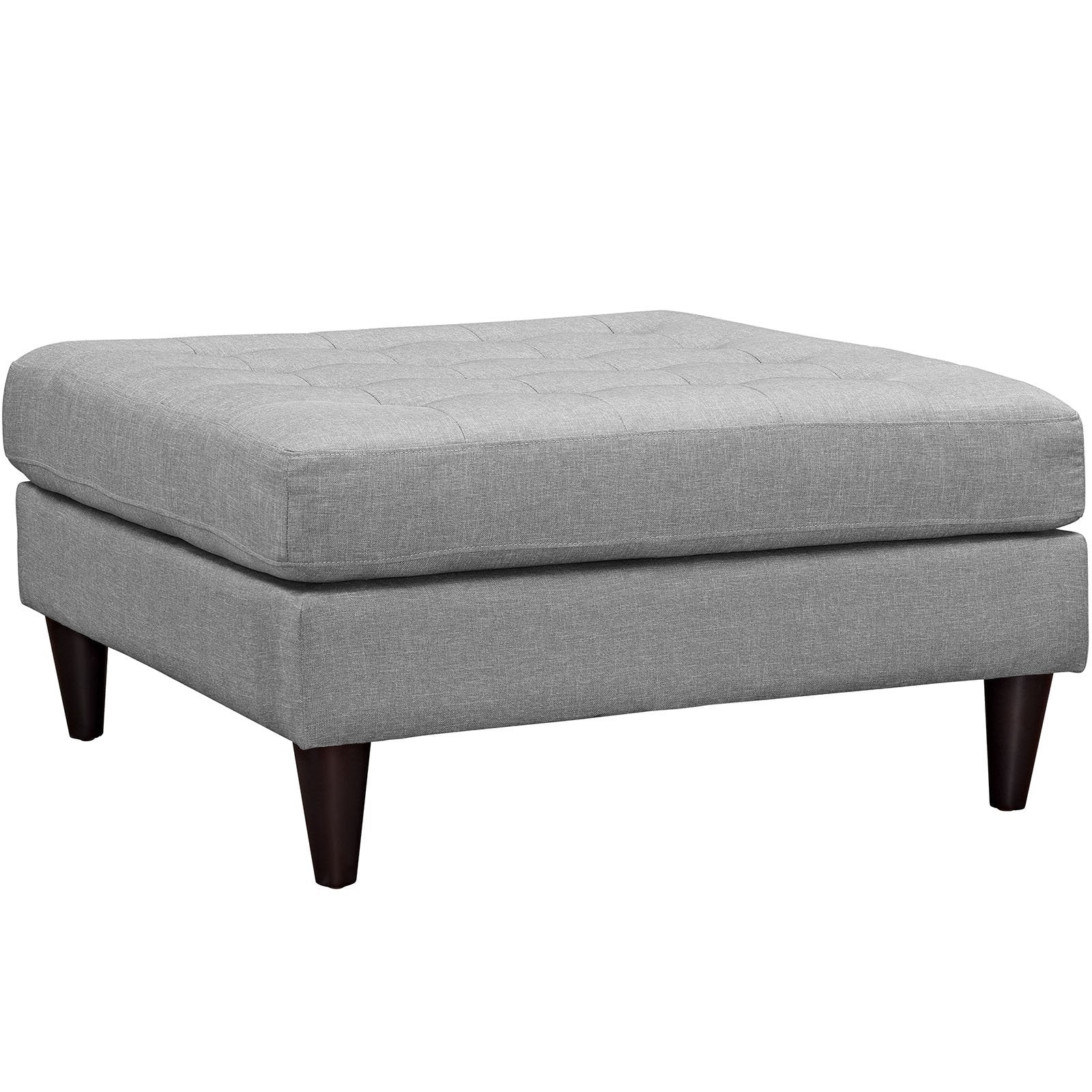 Ottoman | Empress Large Ottoman | Exquisite Design | Tufted Buttons | Luxurious Cushions | Elegant Armrests | Solid Wood Legs | Black Stain | Floor Protection | Opulent Fabric Upholstery | casafoyer.myshopify.com