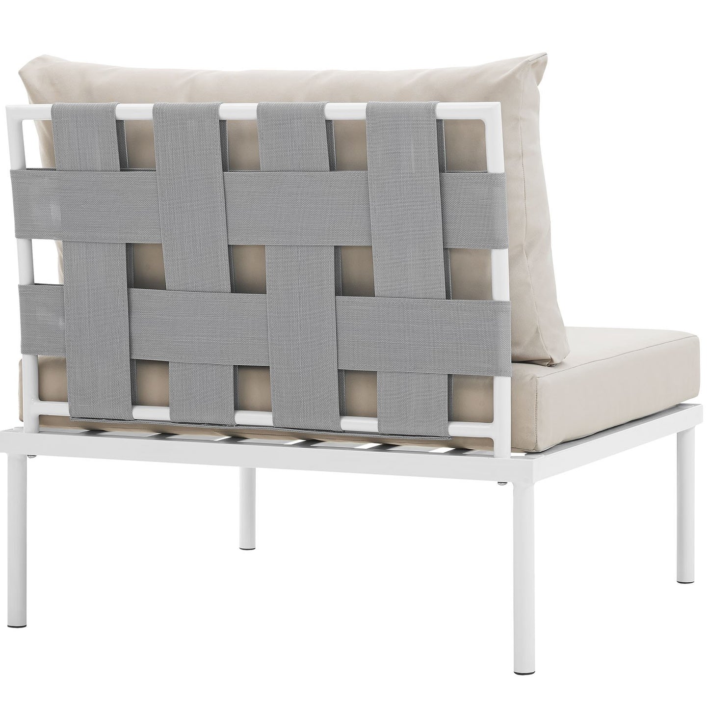 patio bistro sets | CasaFoyer Harmony Outdoor Patio Armless Sofa Chair | Waterproof | Comfortable & Stylish | Silk Polyester Seat Back Weave | Powder Coated Aluminum Bases | Non-Marking Foot Caps | Easy to Arrange | Elevate Your Outdoor Space | casafoyer.myshopify.com