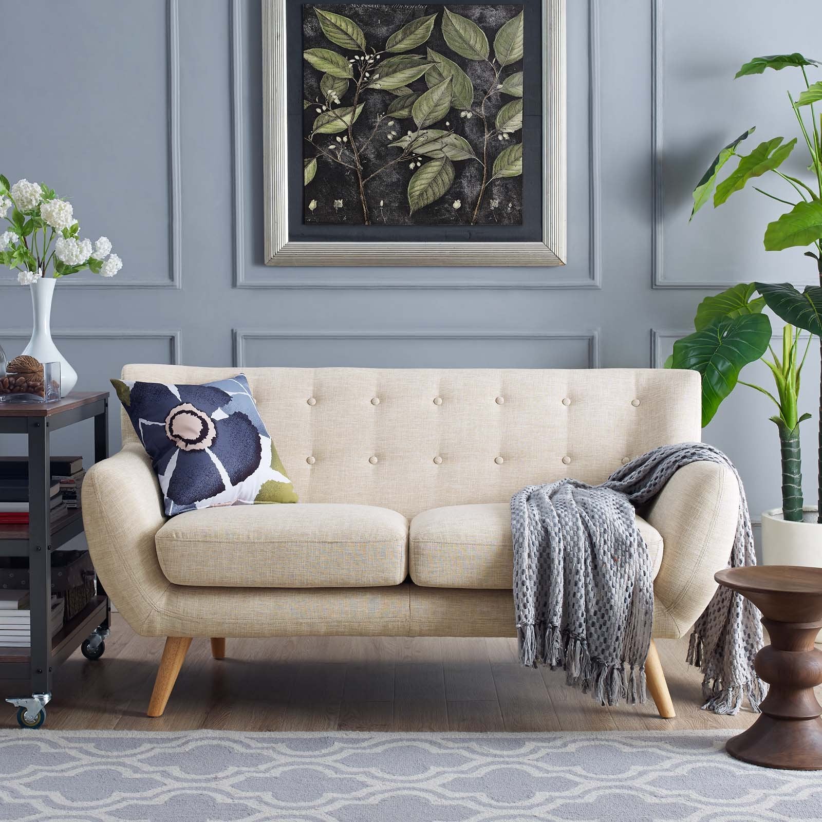 home office desk chairs | CasaFoyer Remark Loveseat | Plush Dual Cushion | Organic Design | Mid-Century Inspired Legs | Polyester Upholstery | Perfect for Cozy Coffee & Conversations | casafoyer.myshopify.com