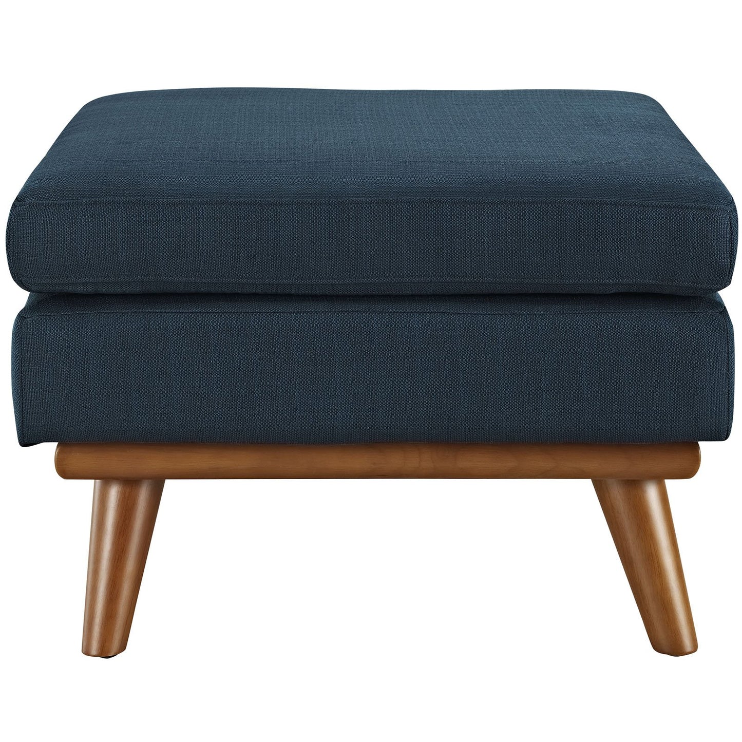 Ottoman | Engage Ottoman | Curved Lines | Luxurious Cushioning | Ultimate Relaxation | Robust Rubberwood Frame | Upholstered Fabric | Azure | casafoyer.myshopify.com