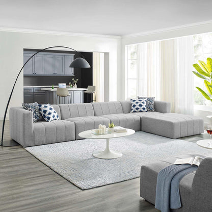 sofas | CasaFoyer Bartlett Upholstered Fabric 5-Piece Sectional Sofa | Retro Modern Style | Dense Foam Padding | Solid Wood Frame | Modular Connectors | Non-Marking Foot Caps | casafoyer.myshopify.com
