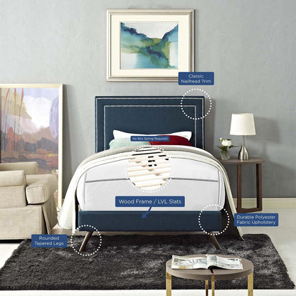 Bed | CasaFoyer Virginia Platform Bed | Solid Wood Frame | Polyester Upholstery | Tapered Legs | No Box Spring Needed | Compatible with Memory Foam Mattresses | Perfect for Mid-Century Modern and Contemporary Bedrooms | Assembly Required (Mattress Not Included) | casafoyer.myshopify.com