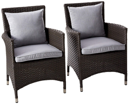 patio bistro sets | CasaFoyer Sojourn Outdoor Patio Dining Collection | 2 Armchairs | Sunbrella Cushions | Synthetic Rattan | UV Protection | Aluminum Frame | casafoyer.myshopify.com