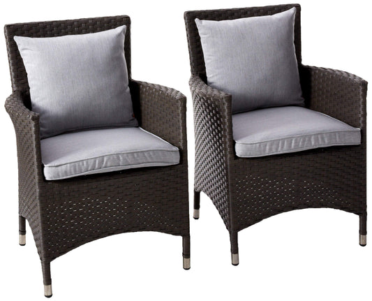 patio bistro sets | CasaFoyer Sojourn Outdoor Patio Dining Collection | 2 Armchairs | Sunbrella Cushions | Synthetic Rattan | UV Protection | Aluminum Frame | casafoyer.myshopify.com