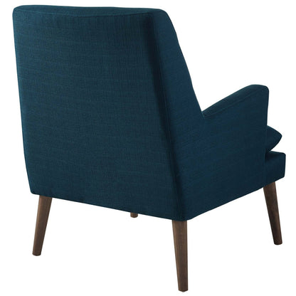 home office desk chairs | CasaFoyer Leisure Lounge Chair | Mid-Century Modern | Plush Foam Seat | Button Tufted Back | Walnut-Stained Legs | Perfect for Living Room, Lounge, Bedroom | Supports up to 331 lbs | casafoyer.myshopify.com