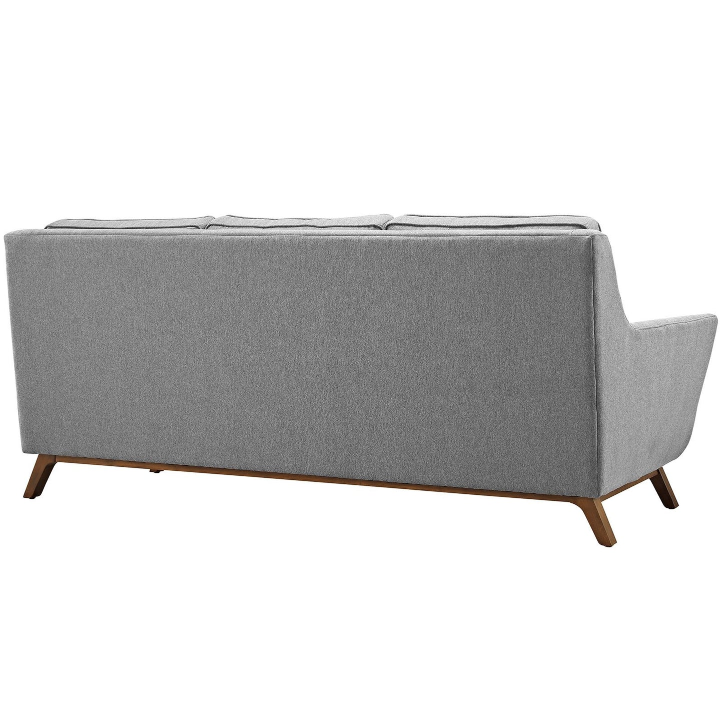 sofas | CasaFoyer Beguile Collection | Mid-Century Style Sofa | Plush Cushions | Walnut-Stained Base | Transform Your Interior Design | casafoyer.myshopify.com