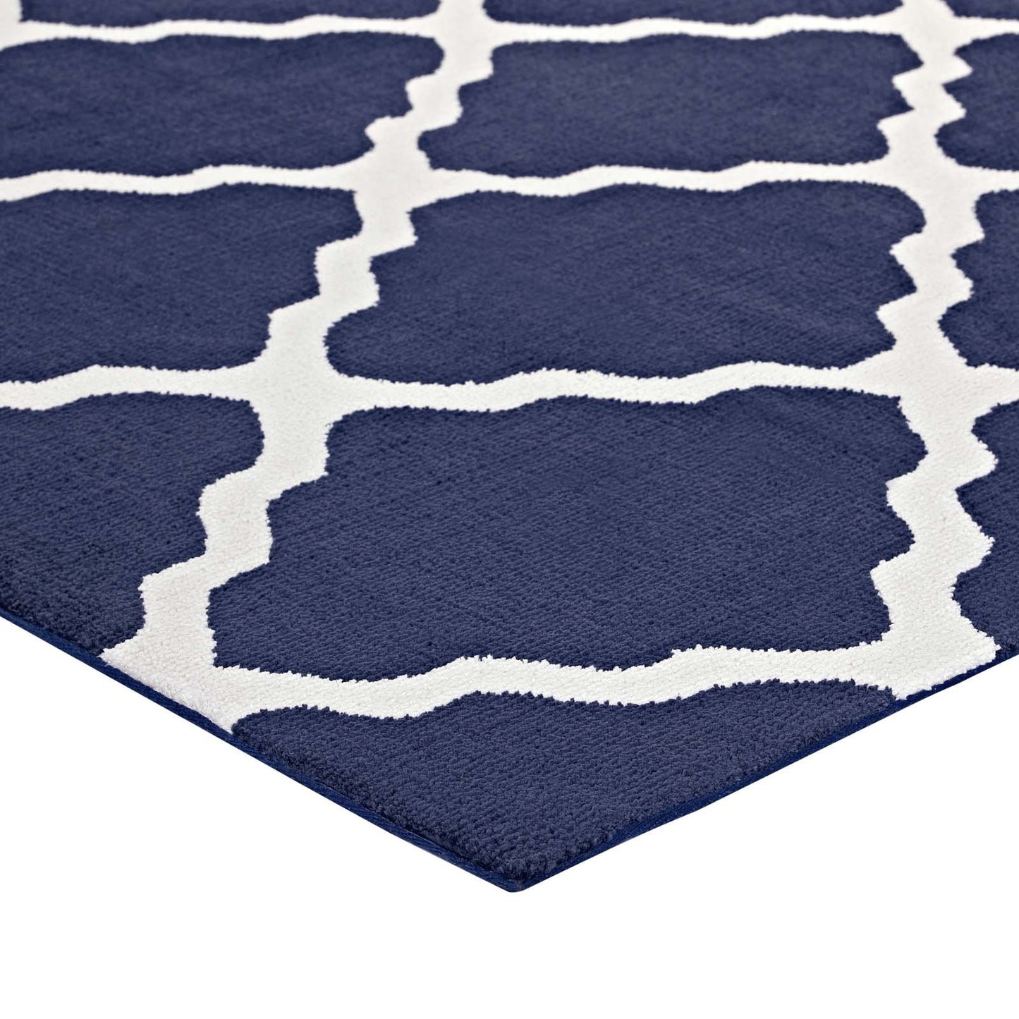 area rugs | CasaFoyer Marja Moroccan Trellis Area Rug | Navy/Ivory | 8x10 ft | Soft & Cozy Polyester Microfiber | Durable Jute Bottom | Minimal Shedding | Stain-Resistant | Easy to Clean | Perfect for Any Room | Kids & Pets Friendly | casafoyer.myshopify.com