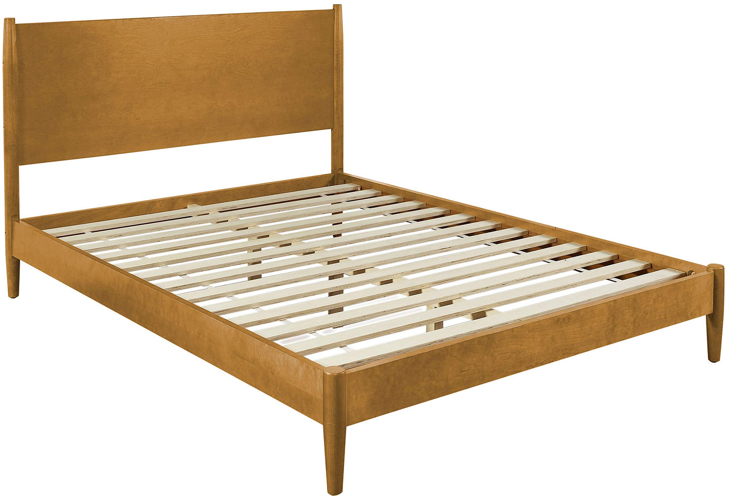 Bed | Landon Bedset | Acorn Hardwood | Modern Aesthetics | Easy Assembly | Sturdy Roll-Out Slats | Sophisticated & Durable | casafoyer.myshopify.com