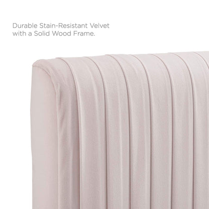 headboards | CasaFoyer Eloise Channel Tufted Performance Velvet Full/Queen Headboard | Vintage Modern Elegance | Art Deco Style | Adjustable Height | Stain-Resistant Upholstery | Pink | casafoyer.myshopify.com