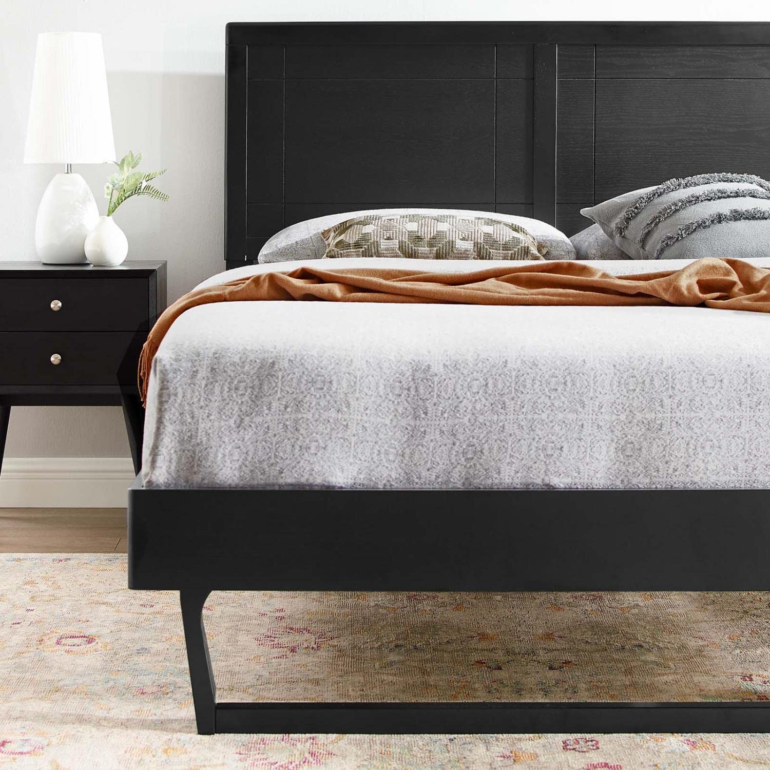 bed frames | CasaFoyer Marlee Wood Twin Platform Bed | Retro Design | Durable Construction | No Box Spring Needed | Accommodates Various Mattresses | casafoyer.myshopify.com