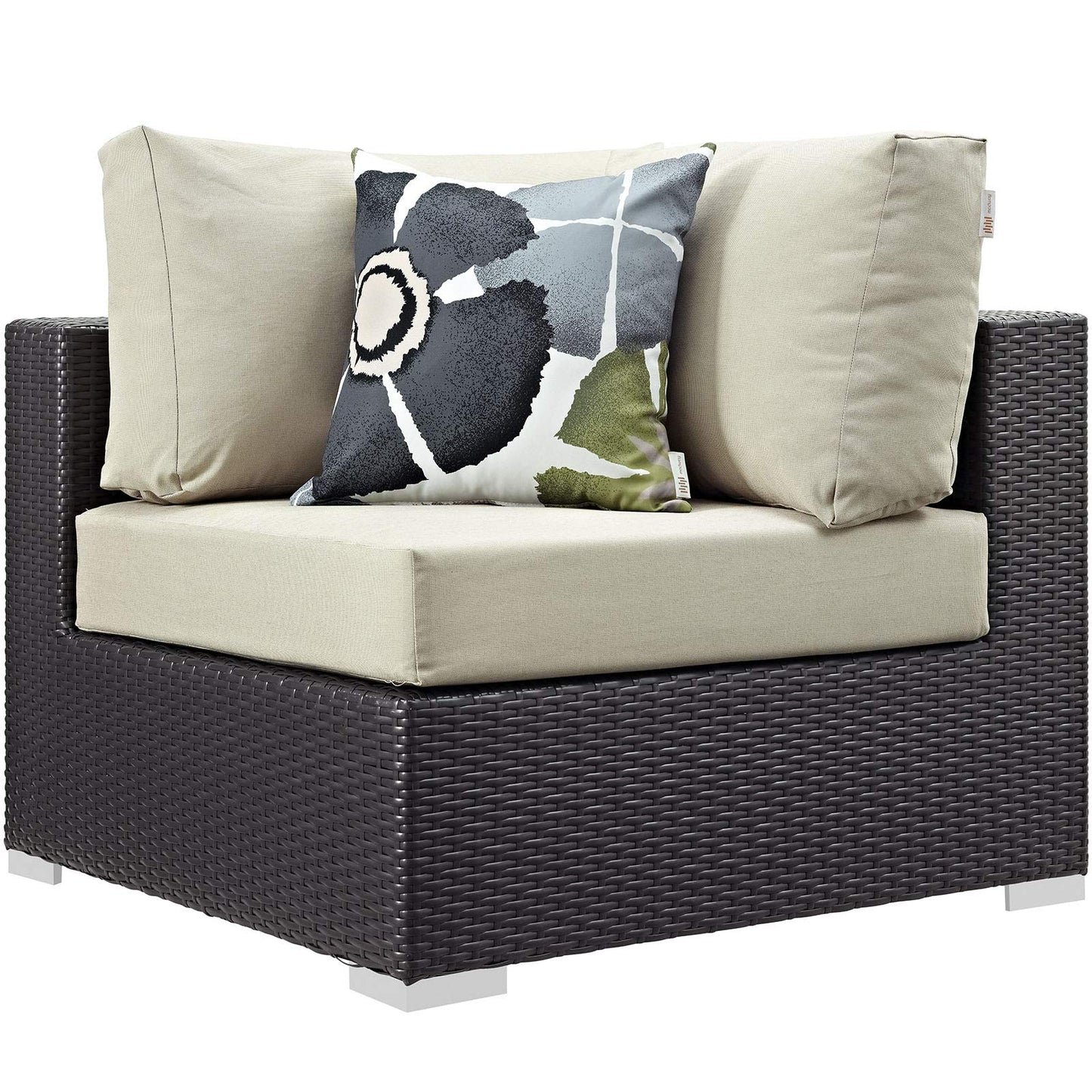 kitchen and dining room sets | CasaFoyer Convene Outdoor Sectional Set | Durable Rattan Weave | Weather-Resistant Cushions | 5 Piece Patio Sofa Set | Espresso Beige | casafoyer.myshopify.com