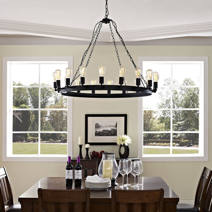 Dining Table | Teleport Chandelier Series | Mesmerizing Immersive Lighting | Adjustable Bulb Holders | Ideal for Dining Area | Includes 1 Chandelier | casafoyer.myshopify.com