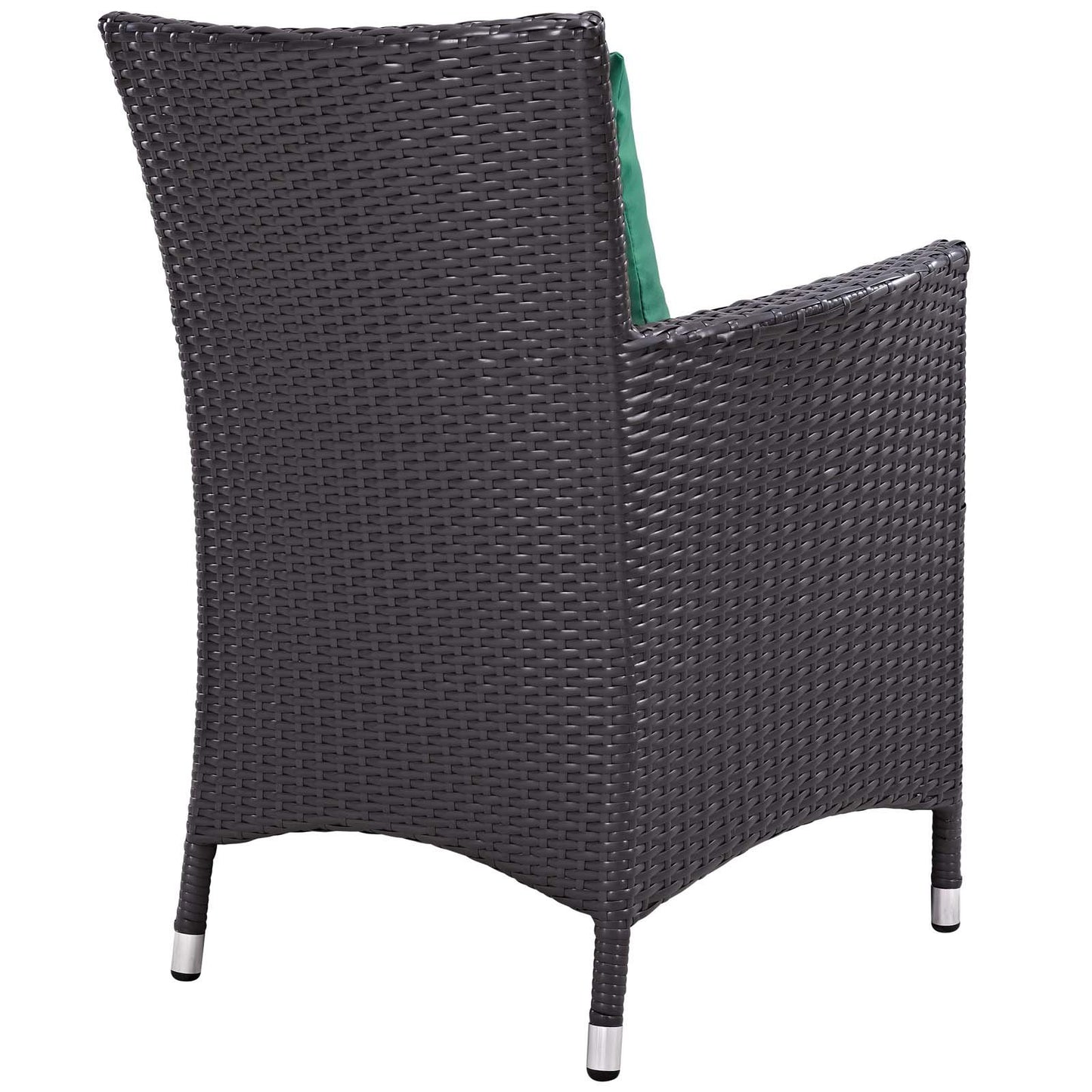 patio bistro sets | CasaFoyer Convene Outdoor Sectional Dining Armchair | Synthetic Rattan | Aluminum Frame | Weather-Resistant Cushions | Patio, Backyard, Poolside | casafoyer.myshopify.com