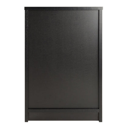 TABLE | Ergode  Wood Ava 2-Drawer Accent Table | Black Finish | Spacious Drawers & Open Shelf | Durable Composite Wood | Modern Satin-Finished Metal Knobs | Perfect for Living Room, Bedroom, or Home Office | Easy Assembly | casafoyer.myshopify.com
