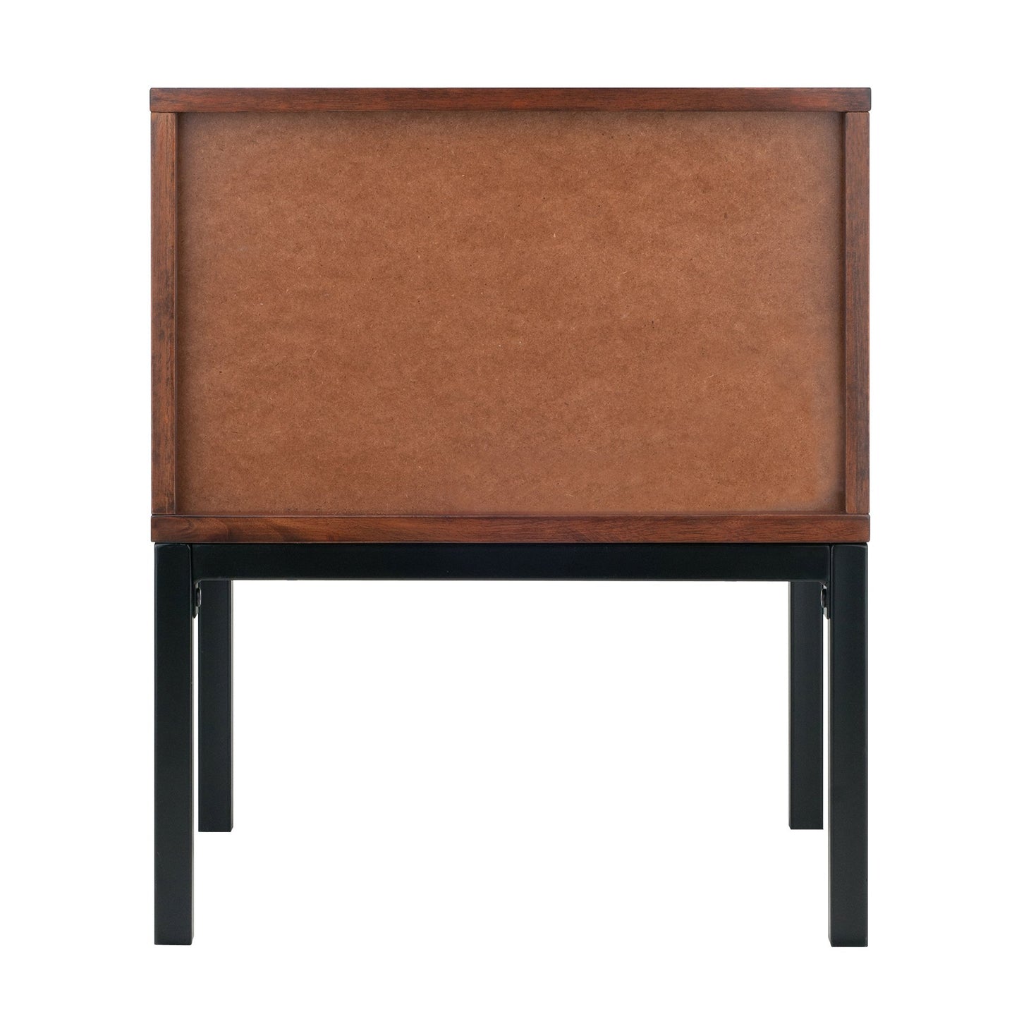 end tables | Ergode Mosaic Wood-Tile Jefferson End Table | Spacious Drawer | Steel Tube Legs | Nutmeg Wood Finish | Satin Black Coating | casafoyer.myshopify.com