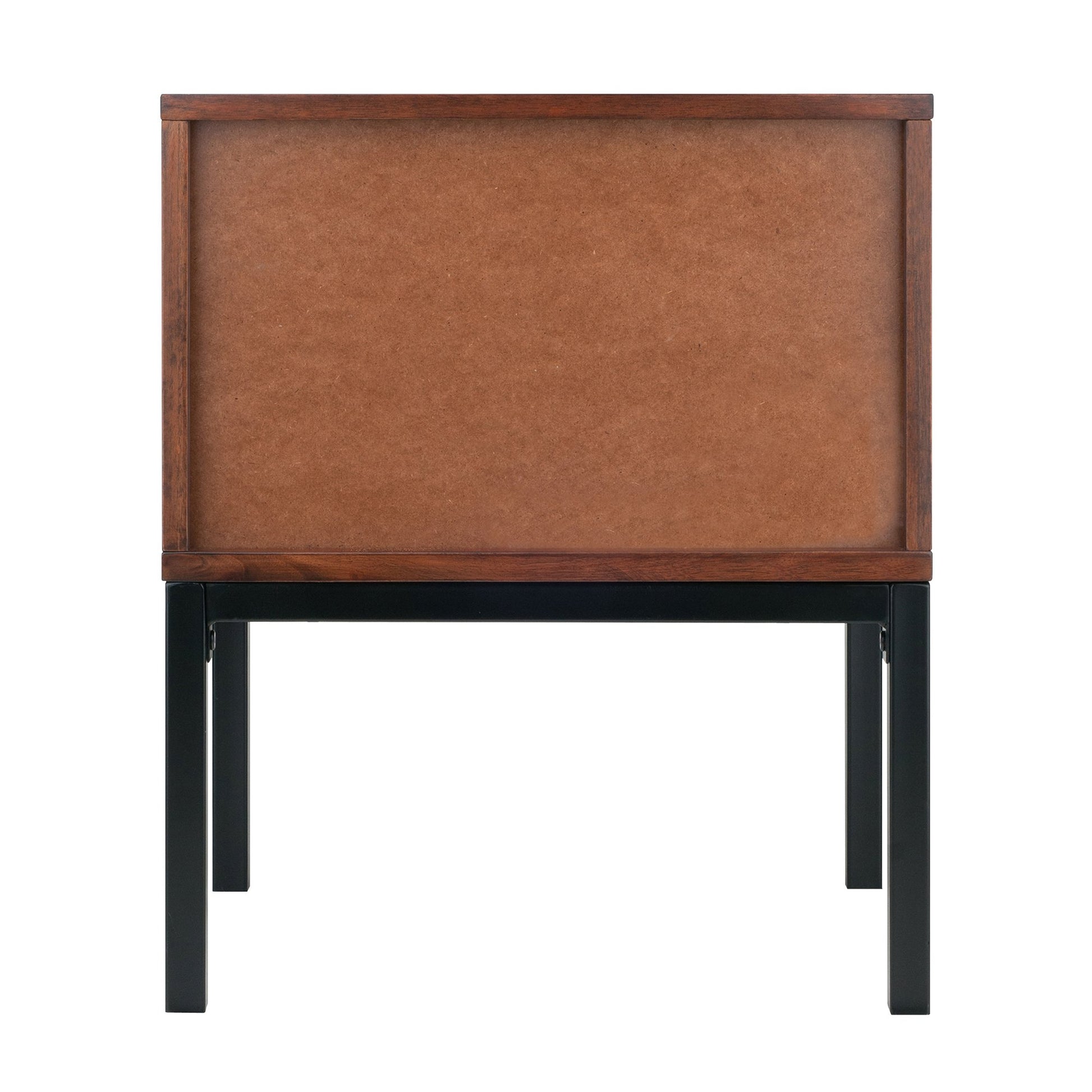 end tables | Ergode Mosaic Wood-Tile Jefferson End Table | Spacious Drawer | Steel Tube Legs | Nutmeg Wood Finish | Satin Black Coating | casafoyer.myshopify.com