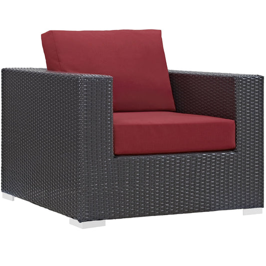 Patio Furniture Sets | Convene Outdoor Sectional Armchair | Durable Rattan & Aluminum Frame | Weather-Resistant Cushions | Enhance Your Outdoor Space | casafoyer.myshopify.com