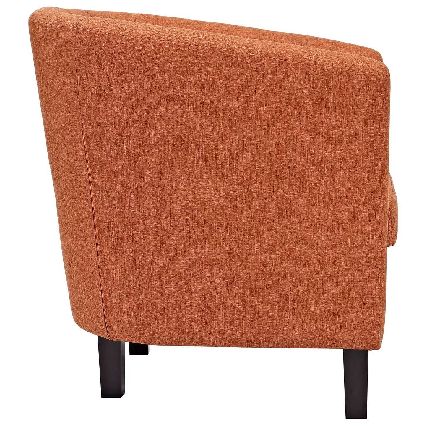 home office desk chairs | CasaFoyer Prospect Armchair | Chesterfield Design | Button Tufted | Espresso Stained Legs | Cozy Foam Padding | Modern Lounge Piece | Orange | casafoyer.myshopify.com