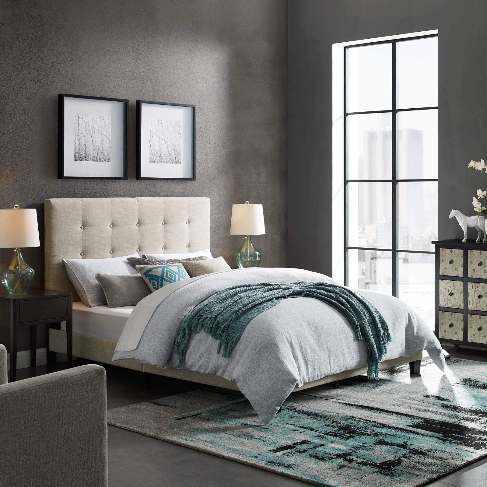 adjustable bed bases | CasaFoyer Melanie Queen Platform Bed | Sleek Design | Button Tufted | Polyester Upholstery | Wood Frame | No Box Spring Needed | 800 lbs Weight Capacity | casafoyer.myshopify.com