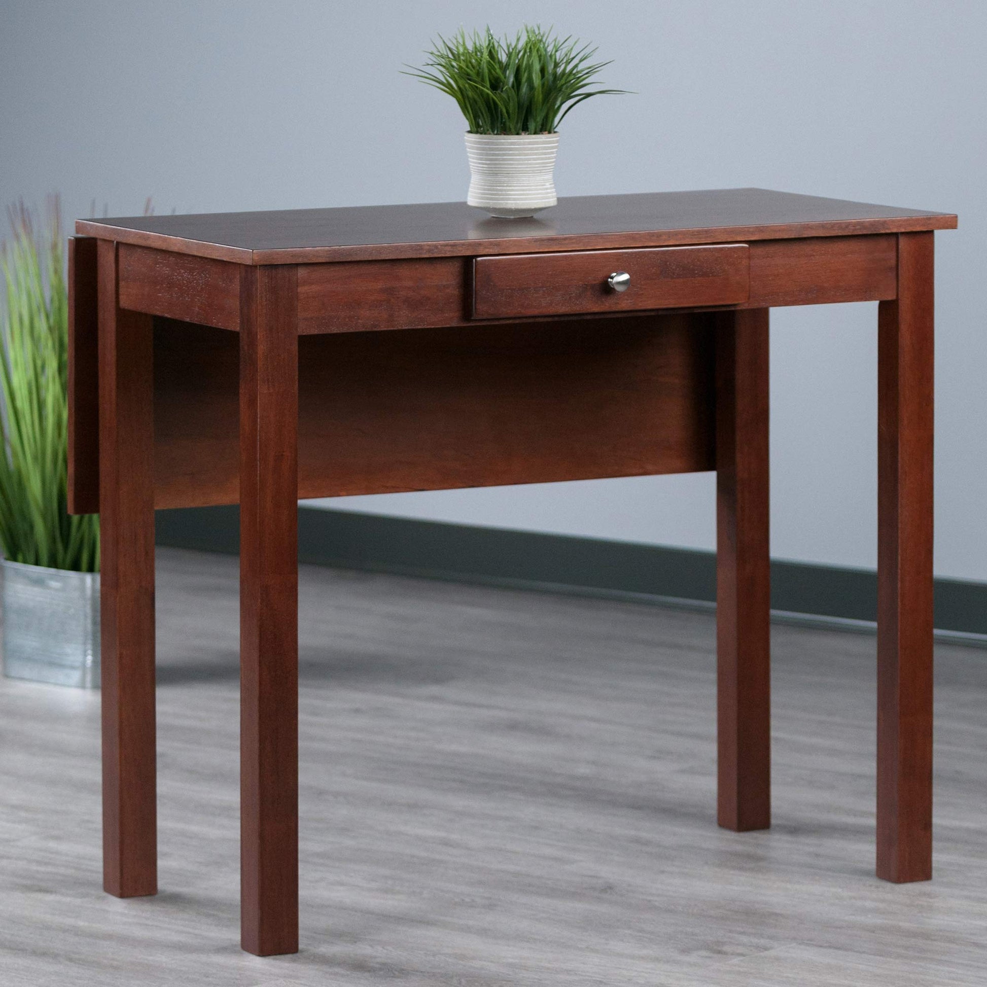 childrens table and chair sets | CasaFoyer  Wood Perrone High Table Set | Expandable Dining Solution | 2 Stools | Walnut Finish | Space-Saving | 160lbs Weight Limit | casafoyer.myshopify.com